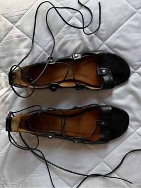 Isabel Marant Black Lace-Up Women’s Sandals